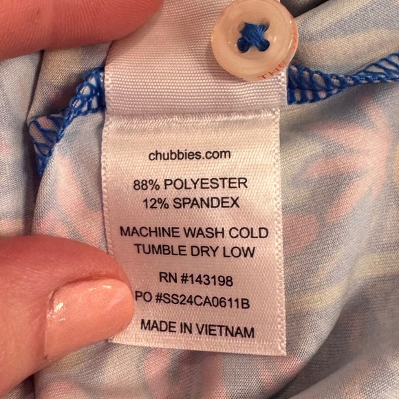 Chubbies Men's Lightweight Performance Polo 2.0 Medium "The Tropical Bunch" - Picture 6 of 13